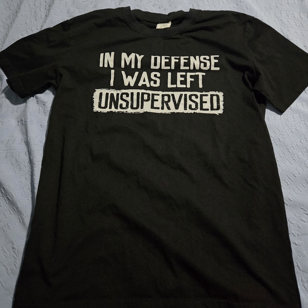 Graphic Tee - Black with White Text